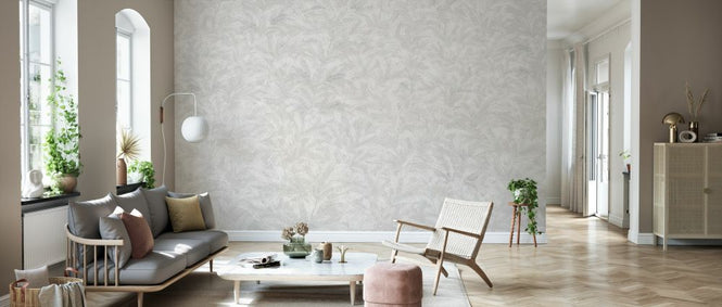 PHOTOWALL / Enclosing Foliage - Misty White (e330253)