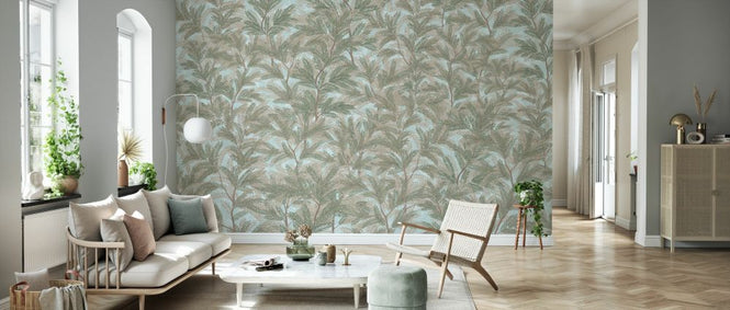 PHOTOWALL / Enclosing Foliage - Morning Blue (e330254)