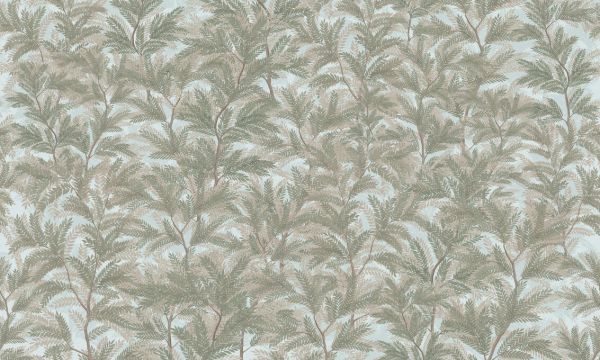 PHOTOWALL / Enclosing Foliage - Morning Blue (e330254)