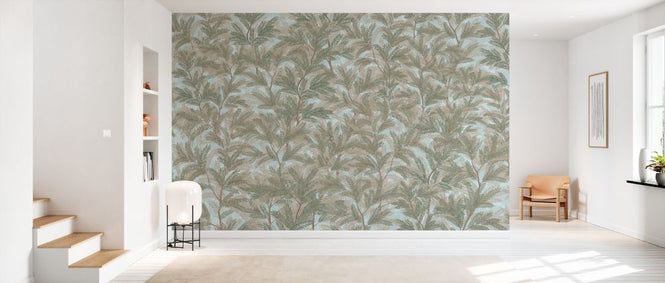 PHOTOWALL / Enclosing Foliage - Morning Blue (e330254)
