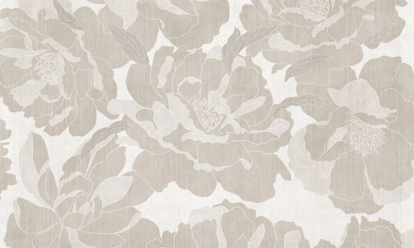 PHOTOWALL / Peonies Garden - Beige (e330468)