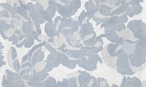 PHOTOWALL / Peonies Garden - Blue (e330470)