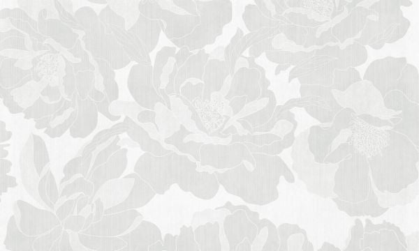 PHOTOWALL / Peonies Garden - Silvery (e330472)