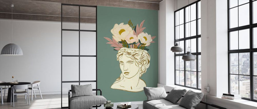 PHOTOWALL / Marble Bust Florals (e330840)