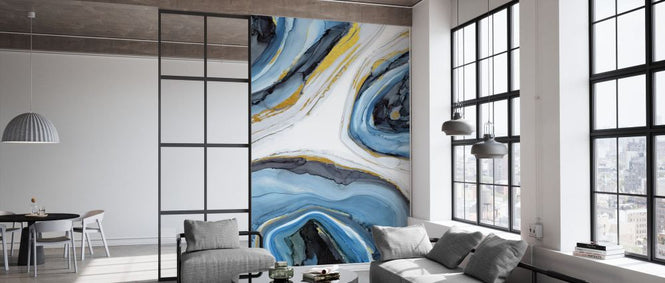 PHOTOWALL / Cobalt with Gold Agate (e330842)