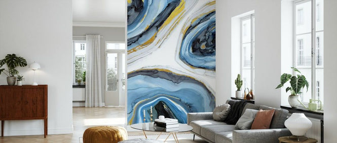 PHOTOWALL / Cobalt with Gold Agate (e330842)