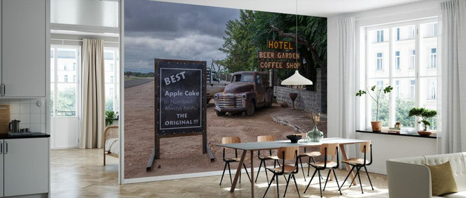 PHOTOWALL / Old Cars with Sign (e331526)