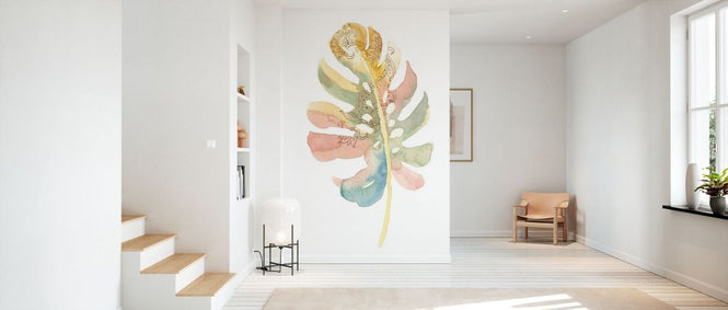 PHOTOWALL / Boho Tropical Leaf on White II (e330891)