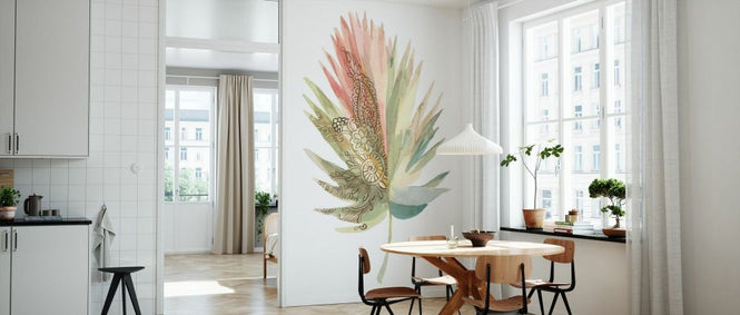 PHOTOWALL / Boho Tropical Leaf on White III (e330892)