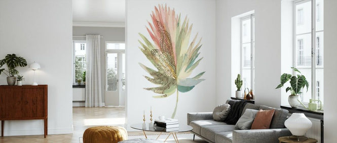 PHOTOWALL / Boho Tropical Leaf on White III (e330892)