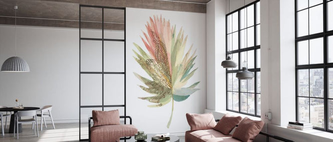 PHOTOWALL / Boho Tropical Leaf on White III (e330892)