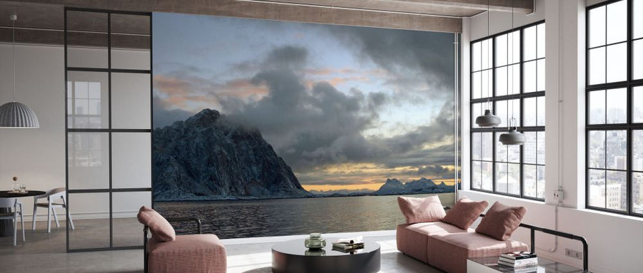 PHOTOWALL / Coastal Landscape with Snow Covered Mountains (e332016)