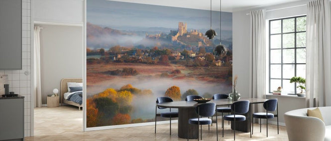 PHOTOWALL / Corfe Castle in Early Morning Mist (e331939)