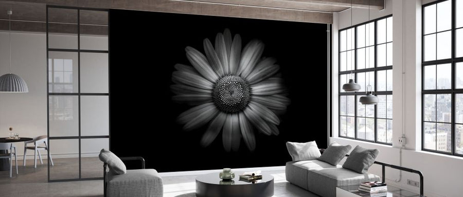 PHOTOWALL / Backyard Flowers in Black and White (e332489)