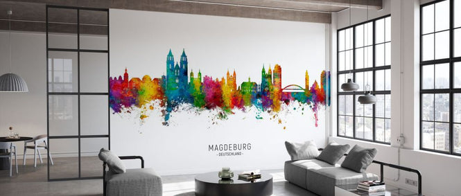 PHOTOWALL / Magdeburg Germany Skyline (e332796)