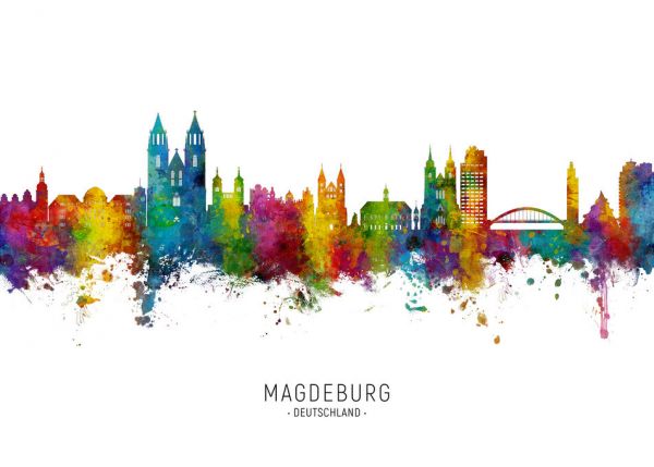 PHOTOWALL / Magdeburg Germany Skyline (e332796)