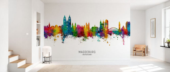 PHOTOWALL / Magdeburg Germany Skyline (e332796)