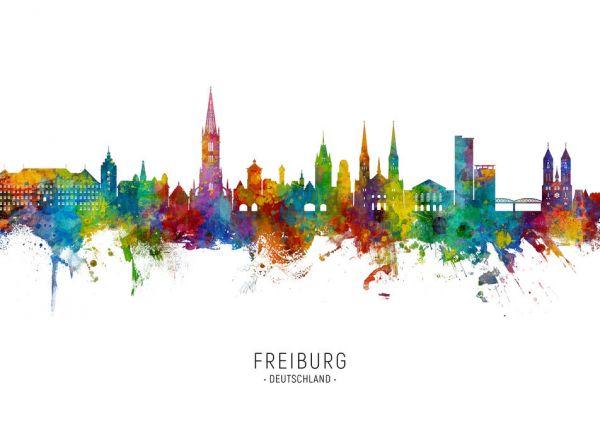 PHOTOWALL / Freiburg Germany Skyline (e332798)