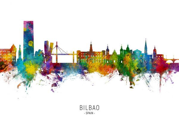 PHOTOWALL / Bilbao Spain Skyline (e332824)
