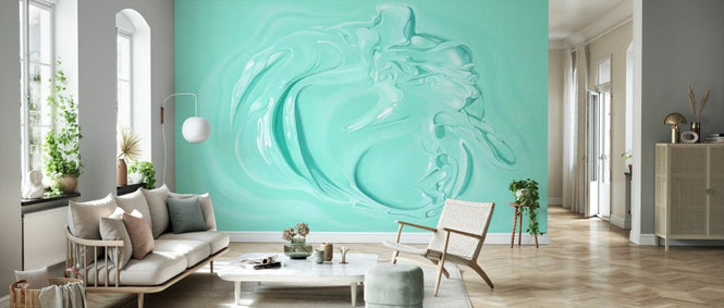 PHOTOWALL / Stirred Paint - Green (e333026)
