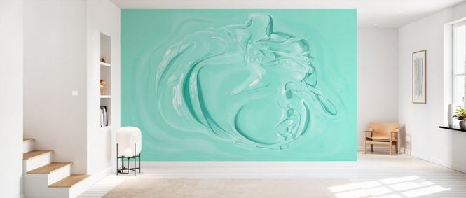 PHOTOWALL / Stirred Paint - Green (e333026)