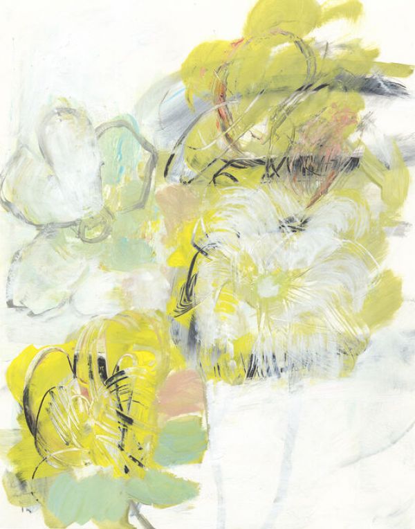 PHOTOWALL / Yellow Floral Abstract (e333143)