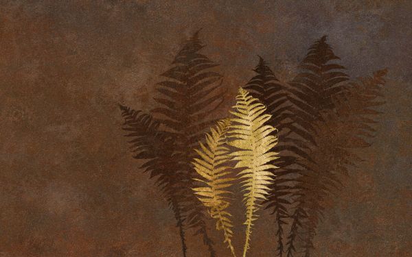 PHOTOWALL / Gold on Rust Ferns (e333197) | 輸入壁紙専門店 WALPA – WALPA.jp