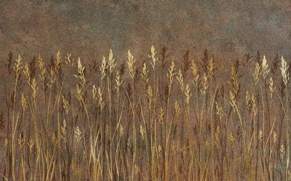 PHOTOWALL / Golden Grasses on Rust (e333202)