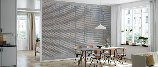 PHOTOWALL / Urban Archaeo Metal Grid Silver (e333226)