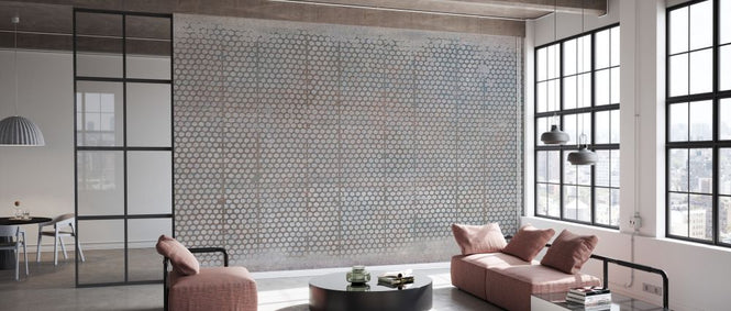 PHOTOWALL / Urban Archaeo Metal Grid Silver (e333226)