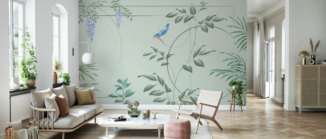 PHOTOWALL / Deco Leaves - Pale (e333856)
