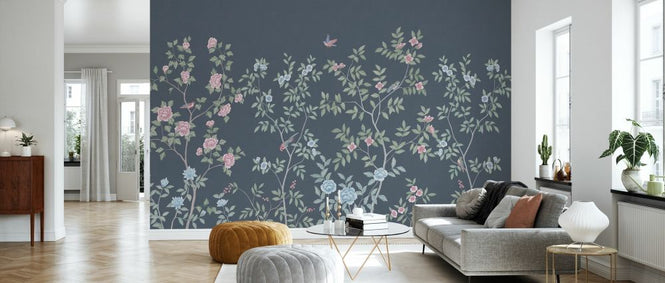 PHOTOWALL / Delicate Chinoiserie - Navy (e333863)