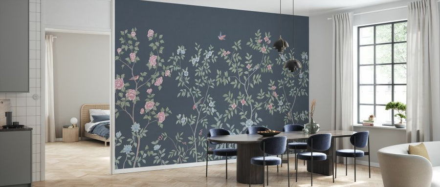 PHOTOWALL / Delicate Chinoiserie - Navy (e333863)