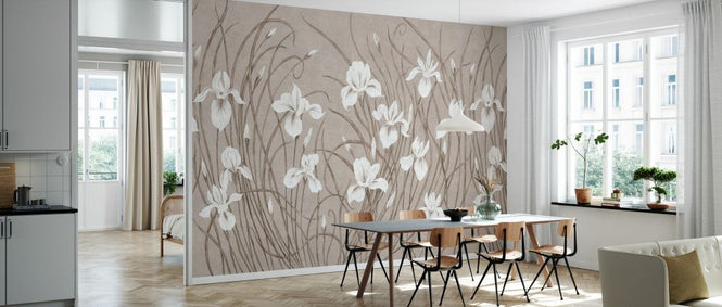 PHOTOWALL / Waving Irises - Warm (e333881)