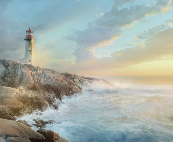 PHOTOWALL / Lighthouse Sunrise (e333690)
