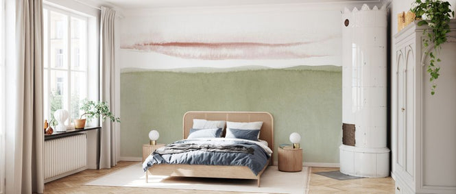 PHOTOWALL / Watercolor Landscape - Olive Green (e333885)