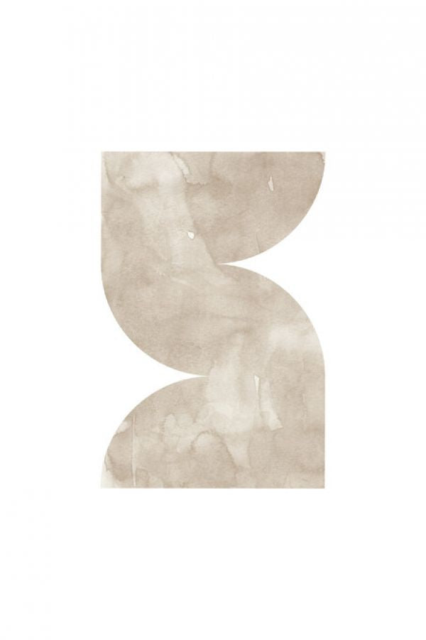 PHOTOWALL / Watercolor Shapes - Beige Tones II (e333910)