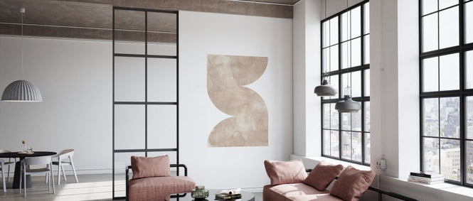 PHOTOWALL / Watercolor Shapes - Beige Tones II (e333910)