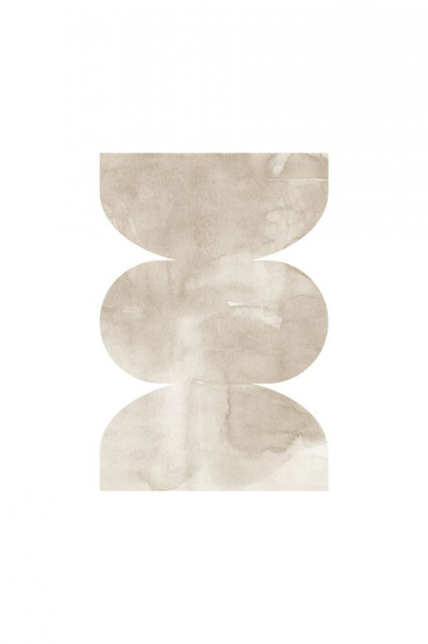 PHOTOWALL / Watercolor Shapes - Beige Tones IV (e333912)
