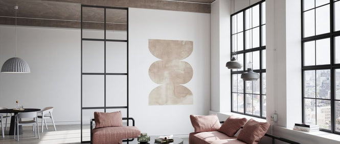 PHOTOWALL / Watercolor Shapes - Beige Tones IV (e333912)