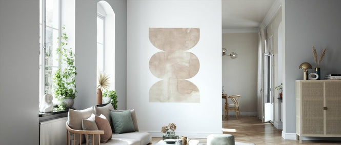 PHOTOWALL / Watercolor Shapes - Beige Tones IV (e333912)