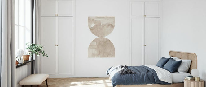 PHOTOWALL / Watercolor Shapes - Beige Tones  VIII (e333916)
