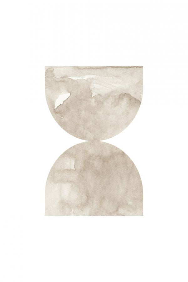 PHOTOWALL / Watercolor Shapes - Beige Tones  VIII (e333916)