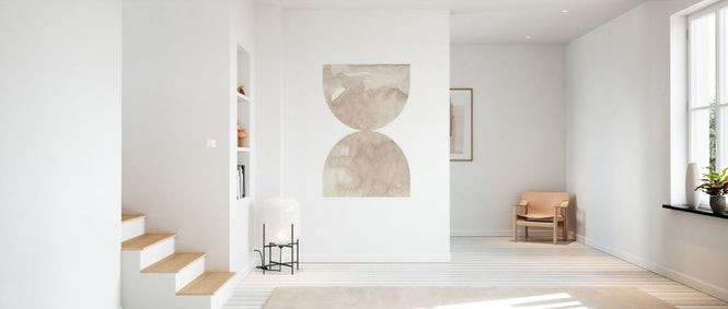 PHOTOWALL / Watercolor Shapes - Beige Tones  VIII (e333916)