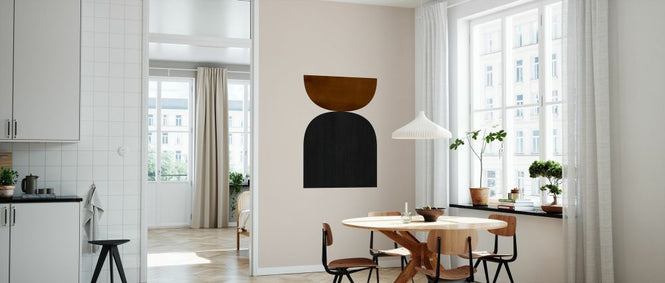 PHOTOWALL / Geometric Shapes - Rust and Black (e333917)