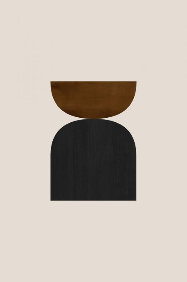 PHOTOWALL / Geometric Shapes - Rust and Black (e333917)