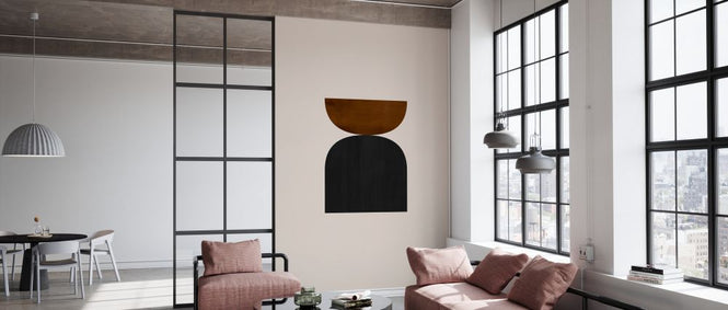 PHOTOWALL / Geometric Shapes - Rust and Black (e333917)