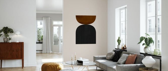 PHOTOWALL / Geometric Shapes - Rust and Black (e333917)