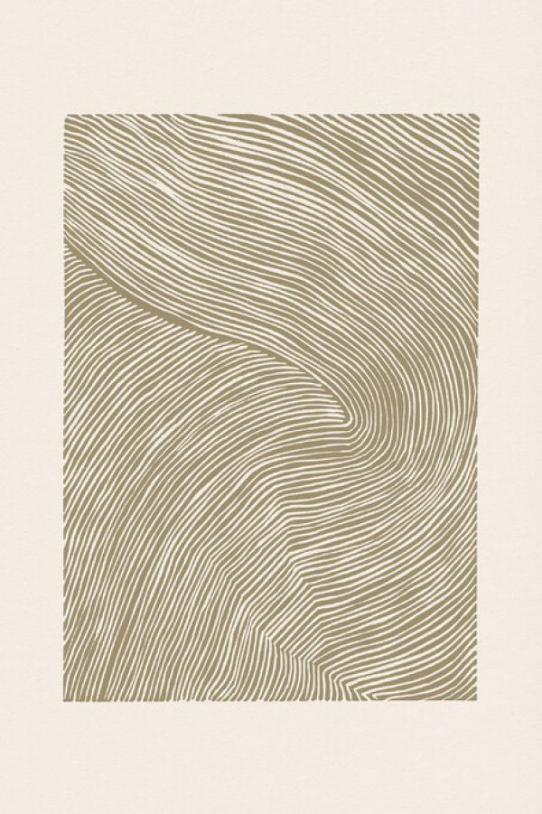 PHOTOWALL / Stripes Linocut - Ochre (e333922)