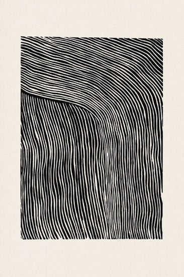 PHOTOWALL / Stripes Linocut - Black (e333923)